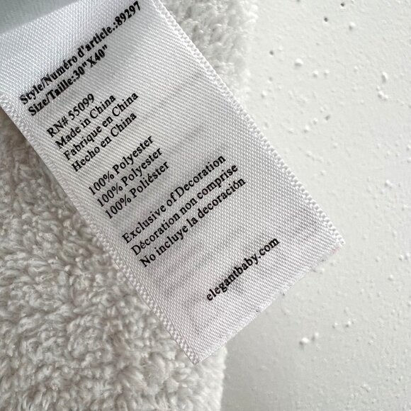 Elegant Baby Blanket Gray Satin Edge Trim Plush Gray 30x40 Lovey EB - Picture 5 of 6